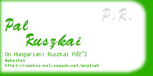 pal ruszkai business card